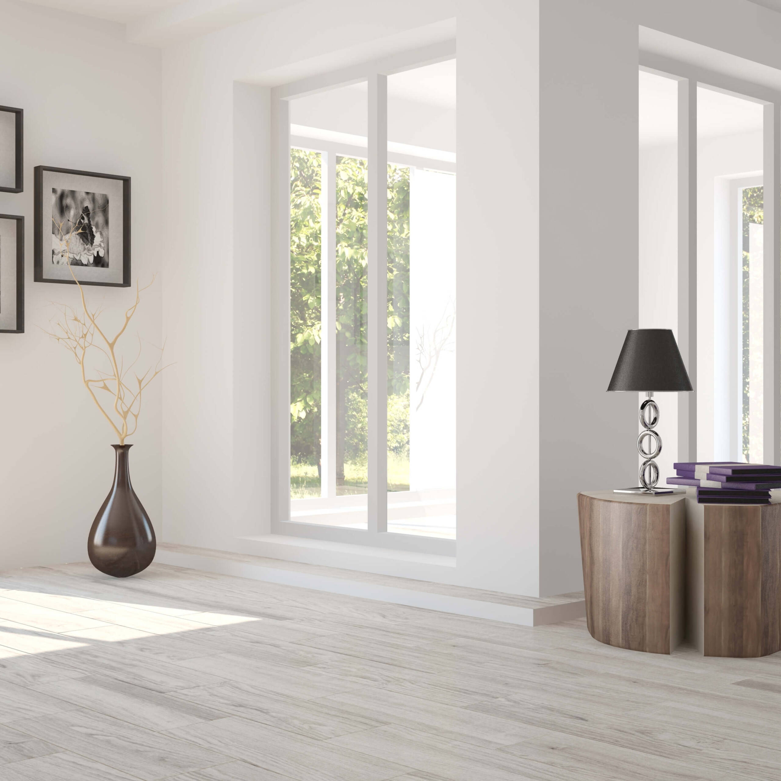 What types of frames are used in plastic windows?